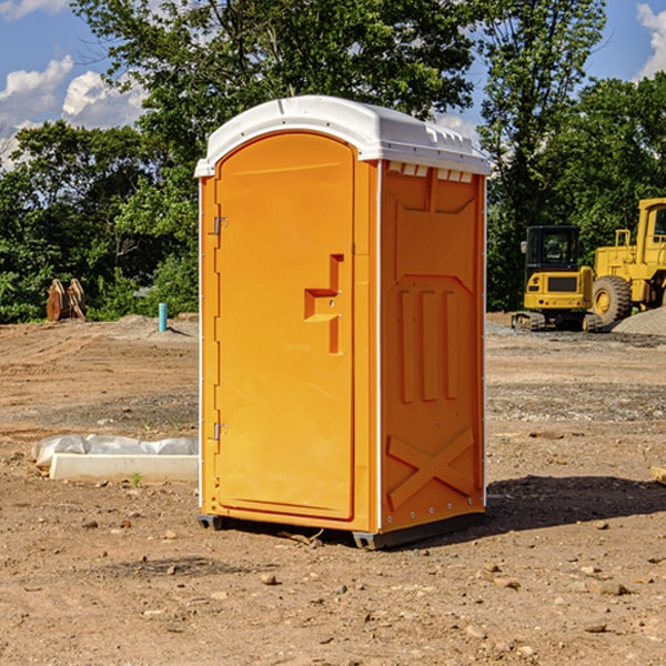 how often are the porta potties cleaned and serviced during a rental period in Bonanza CO